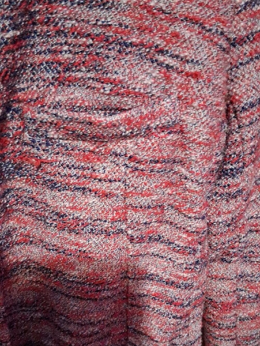 Talbots Pink Multi-Color Tweed Open-Front Sweater Jacket - Picture 4 of 6